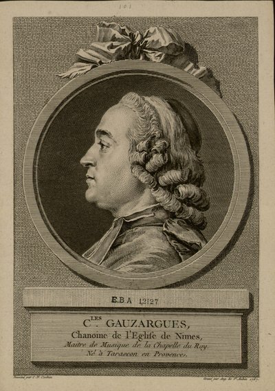 シャルル ゴーザルグの肖像 1725 ～ 1799 年、1767 年。 作： Augustin Saint Aubin de