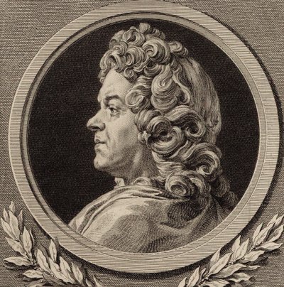 作曲家ジャン=バティスト・リュリの肖像 1632-1687, 1770. 作： Augustin Saint Aubin de