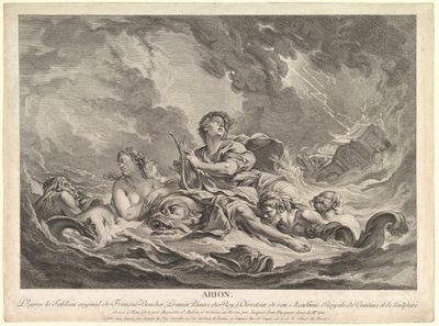アリオン、1763-66 作： Augustin de Saint Aubin