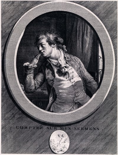 私の誓いを当てにして！、1789 作： Augustin de Saint Aubin