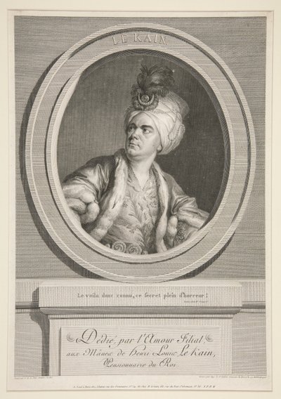 アンリ・ルイ・カイン（ル・カインと呼ばれる）（1728-1778） 作： Augustin de Saint Aubin