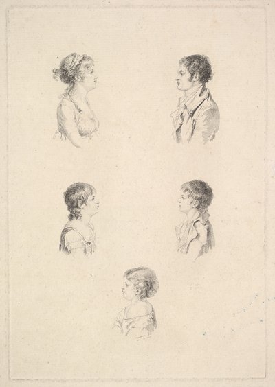 Renouard Family The Renouard Family、1801。 作： Augustin de Saint Aubin