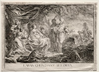 家の神々を探すラバン 作： Augustin de Saint Aubin