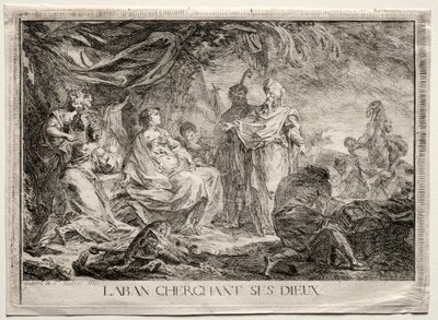 神々を探すラバン。 作： Augustin de Saint Aubin