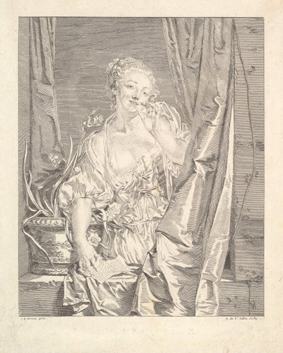 キスを吹くキスを送った。 作： Augustin de Saint Aubin