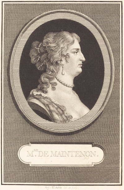 マダム・ド・メンテノン 作： Augustin de Saint Aubin