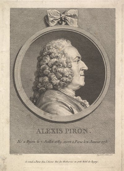 アレクシスピロンの肖像、1776年。 作： Augustin de Saint Aubin