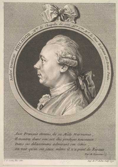 アンドレダニカンフィリドールの肖像、1772年。 作： Augustin de Saint Aubin