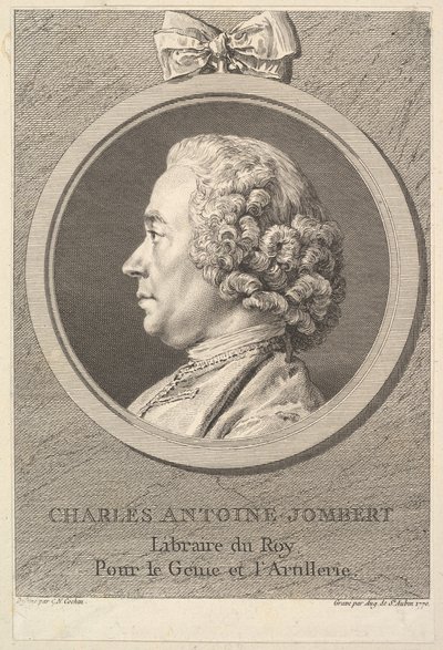 Charles-Antoine Jombertの肖像、1770年。 作： Augustin de Saint Aubin