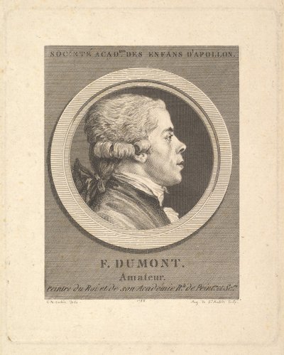 フランソワ・デュモンの肖像、1788年。 作： Augustin de Saint Aubin