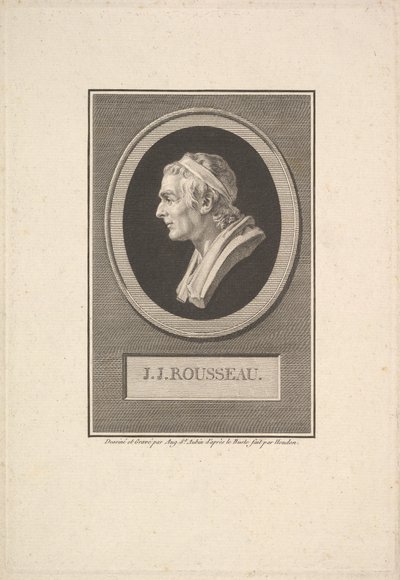 JJルソーの肖像、1801年。 作： Augustin de Saint Aubin