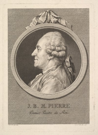 ジャンバティストマリーピエールの肖像、1775年。 作： Augustin de Saint Aubin