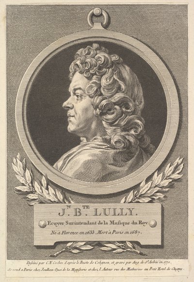 ジャン＝バティスト・ルリーの肖像、1770年。 作： Augustin de Saint Aubin