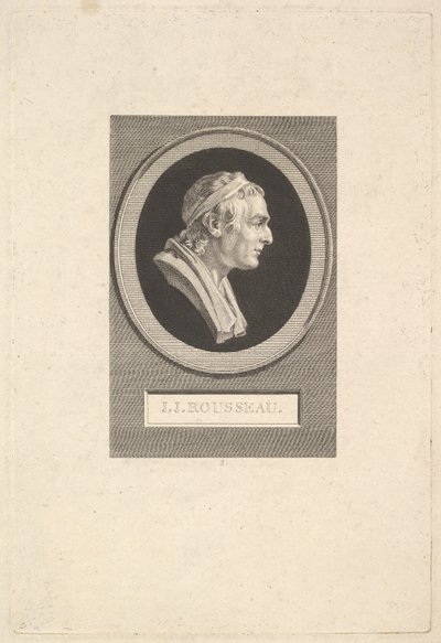 ジャン=ジャック・ルソーの肖像、1801年。 作： Augustin de Saint Aubin