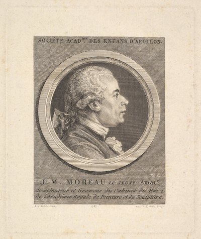 ジャンミッシェルモローの肖像、1787年。 作： Augustin de Saint Aubin