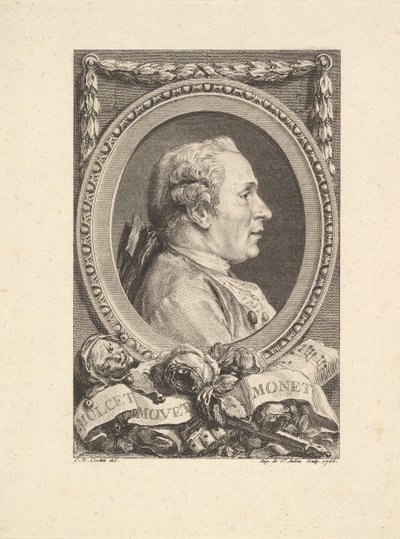 ジャンモネの肖像、1765年。 作： Augustin de Saint Aubin
