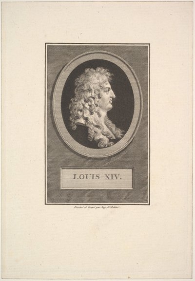 ルイ14世の肖像、1779年。 作： Augustin de Saint Aubin