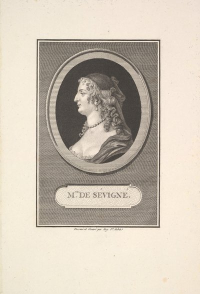マリー・ド・ラブタンの肖像、ミセ・ド・セヴィニェ、1802年。 作： Augustin de Saint Aubin