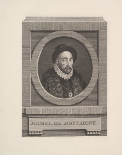 ミシェルドモンテーニュの肖像、1774年。 作： Augustin de Saint Aubin