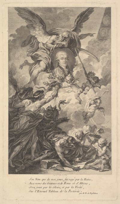 Simon-Nicolas-Henri Linguetの肖像、1780年。 作： Augustin de Saint Aubin