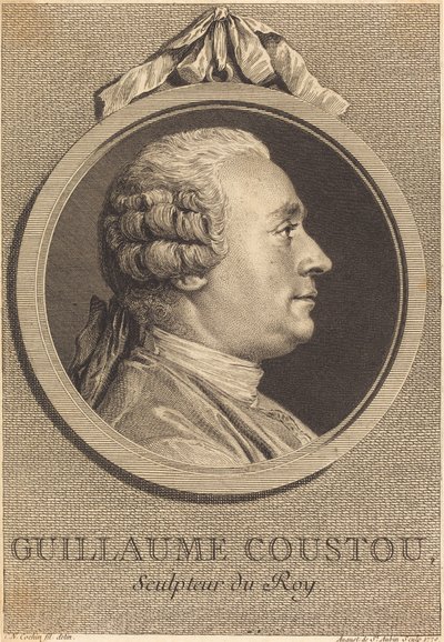 ギヨーム・クストー 作： Augustin de Saint Aubin after Charles Nicolas Cochin II