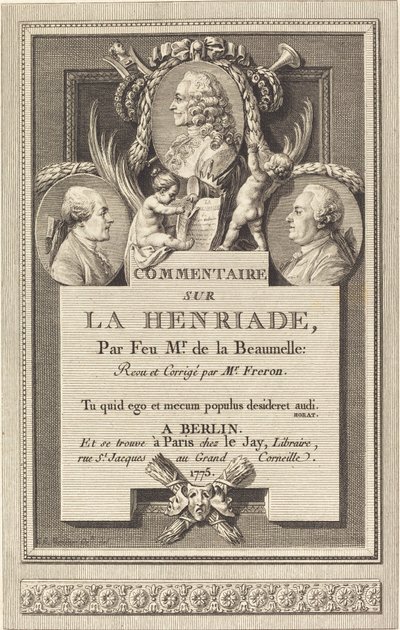 ヘンリアードの解説 作： Augustin de Saint Aubin after Clément Pierre Marillier