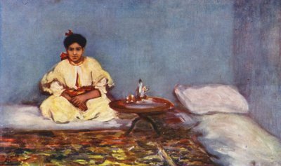 タンジェのユダヤ人街にて（カラーリトグラフ） 作： Augustine Fitzgerald