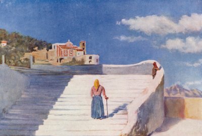 アトラーニの街並み（カラーリトグラフ） 作： Augustine Fitzgerald