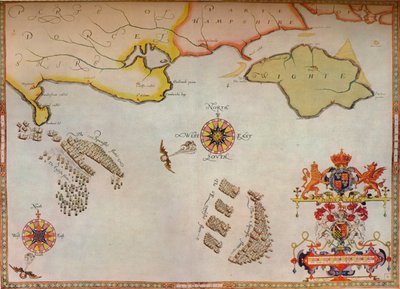 「ポーツマスへのポートランド法案：英国艦隊によるスペイン無敵艦隊の追跡」、c1588 作： Augustine Ryther