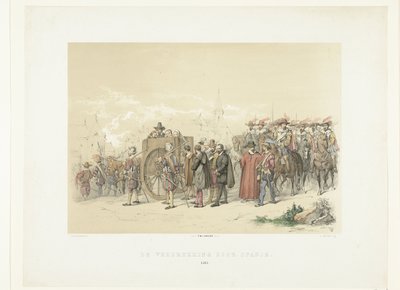 スペイン兵による捕虜の民間人の輸送、1567年 The Tribulation by スペイン (オブジェクトのタイトル) 作： Augustinus Jacobus Bernardus Wouters