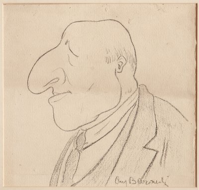 似顔絵（紙に黒鉛筆） 作： Augusto Baracchi
