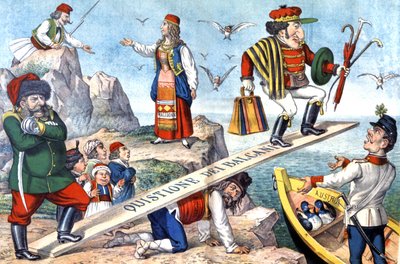 バルカン半島問題、1900年頃（イラスト） 作： Augusto Grossi