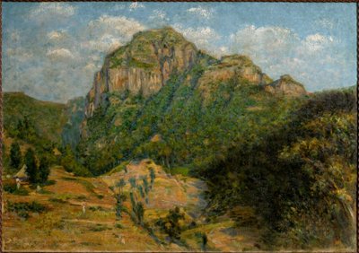 アフリカの風景 (キャンバスに油彩)、cm 79 x 112,5. 作： Augusto Valli