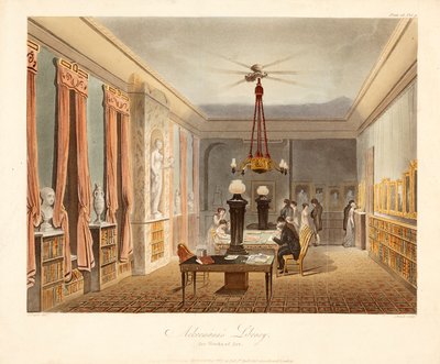 アッカーマンの芸術作品図書館、パブ。 1815年。 作： Augustus Charles Pugin