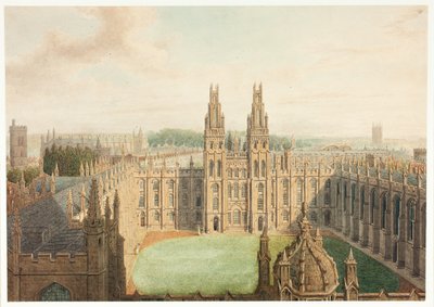 オール・ソウルズ・カレッジ（ラドクリフ図書館より 作： Augustus Charles Pugin