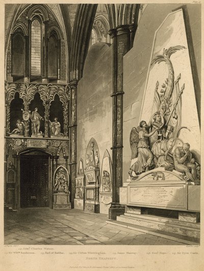 ウェストミンスター寺院の北翼廊 作： Augustus Charles Pugin