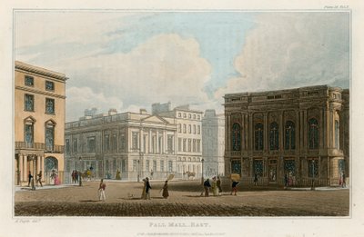 ポールモールイースト、ロンドン 作： Augustus Charles Pugin