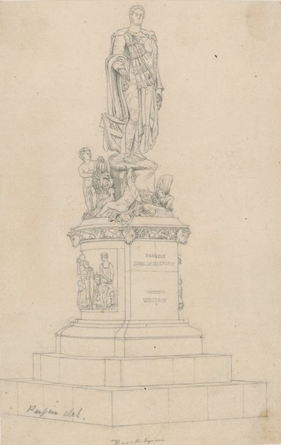 フランドルの像、ベッドフォード公爵、ラッセルスクエア、ロンドン 作： Augustus Charles Pugin