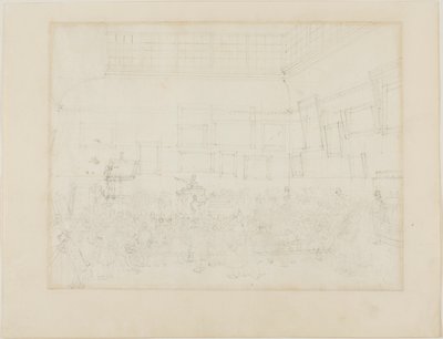 クリスティーズ・オークション・ルームのための書斎 作： Augustus Charles Pugin