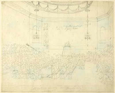 ピカデリーにある討論会のための書斎（ロンドンの小宇宙より 作： Augustus Charles Pugin