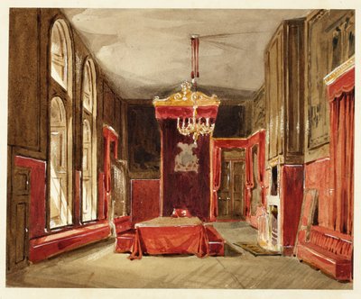 ロンドンの小宇宙からの応接室、セントジェームスの習作 作： Augustus Charles Pugin