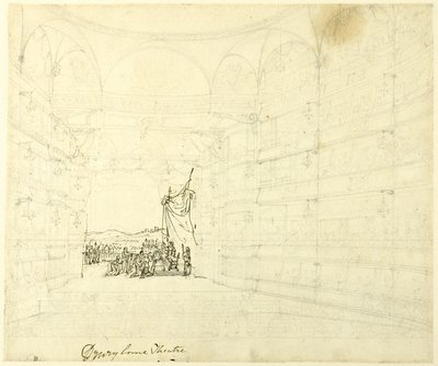 ドゥルリレーン劇場のための習作（『ロンドンの小宇宙』より 作： Augustus Charles Pugin