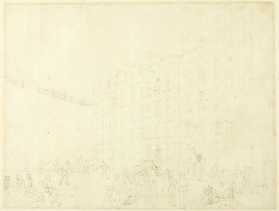 フリート刑務所の習作（『ロンドンの小宇宙』より 作： Augustus Charles Pugin