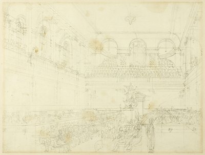 ファウンドリング病院、チャペルのための習作（『ロンドンの小宇宙』より 作： Augustus Charles Pugin