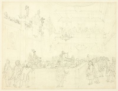 ヘラルド・カレッジ、ザ・ホールの書斎（ロンドンの小宇宙より 作： Augustus Charles Pugin