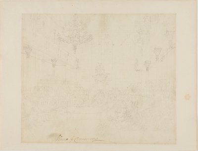 ロンドンの小宇宙から下院のための習作 作： Augustus Charles Pugin