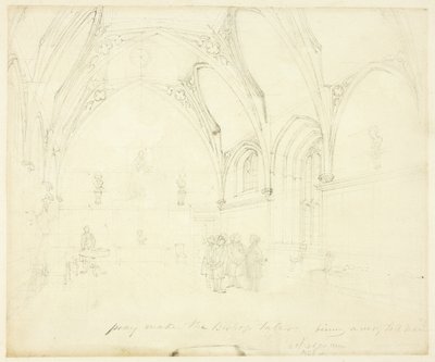 ランベス宮殿のための習作（『Microcosm of London』より 作： Augustus Charles Pugin