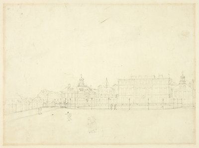 セント・ジェームズ・パーク、クイーンズ・パレスのためのスタディ 作： Augustus Charles Pugin