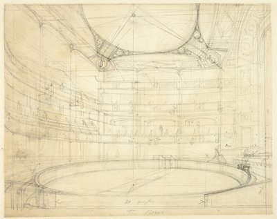 ロンドンの小宇宙からのロイヤルサーカスのための研究 作： Augustus Charles Pugin