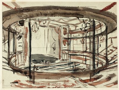 サドラーズ・ウェルズ・シアターのための研究 作： Augustus Charles Pugin